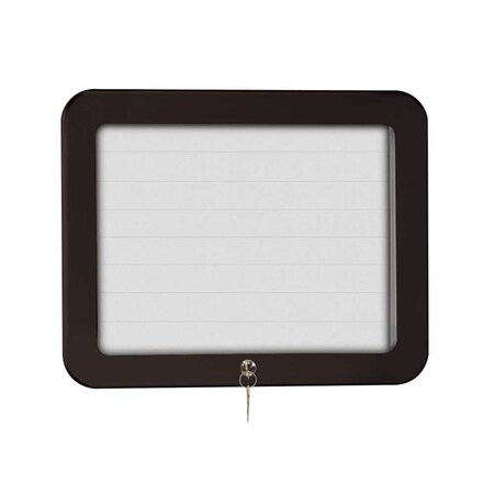 United Visual Products Sliding Door Indoor Enclosed Corkboard, 9 UV9030ACSH-WHITE-RUBBER